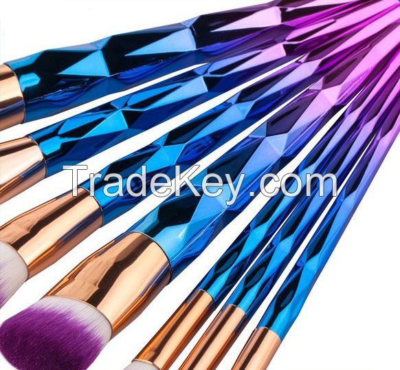 Pro collection cosmetics makeup brushes latest 10pcs unicorn cosmetic brush