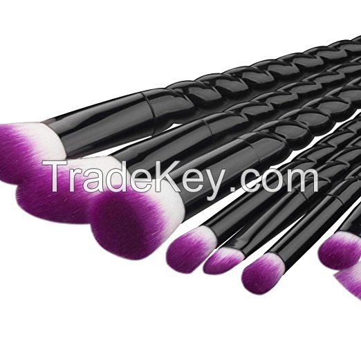 Low MOQ hottest private label unicorn makeup brushes