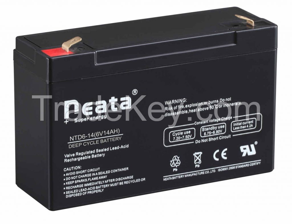 Deep cycle battery NTD 6V 14Ah