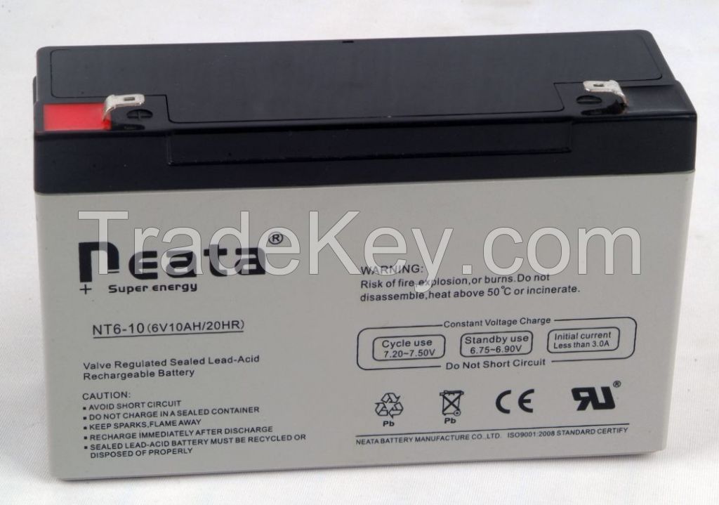 Standard Lead Acid Battery 6V 10Ah