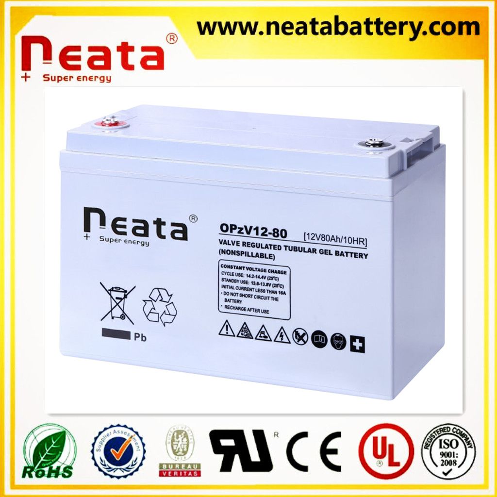 Neata Battery Sealed Deep Cycle Battery Tubular Gel Solar Battery 12V80AH