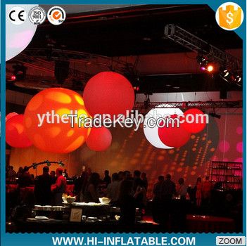 Colorful led light air blown ball inflatable for festival decoration