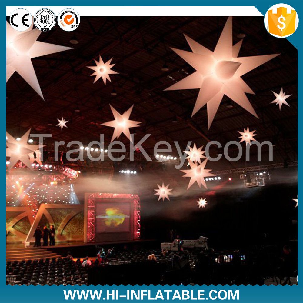 Hot sale led lighting inflatable star for christmas decoration