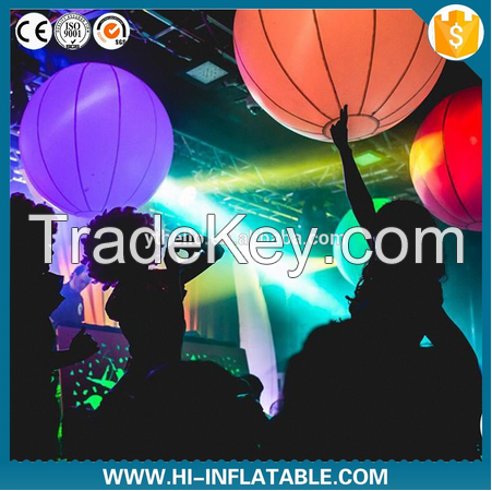 Colorful led light air blown inflatable balloon for party decoration