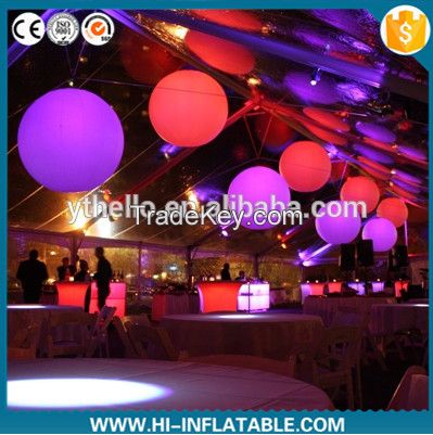 Colorful led light air blown ball inflatable for festival decoration