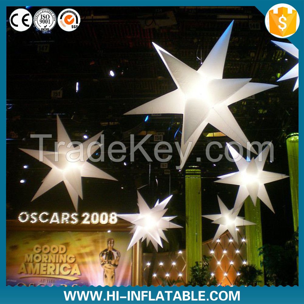 Hot sale led lighting inflatable star for event decoration