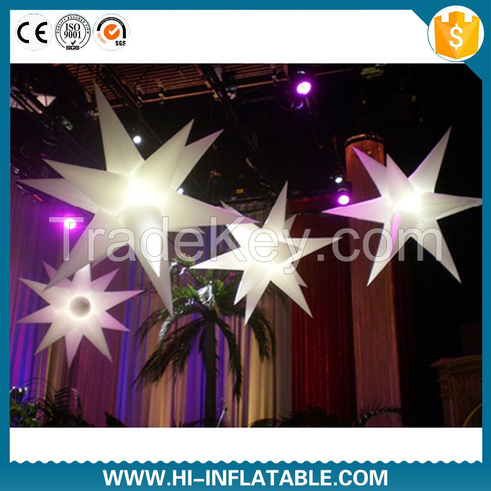 Hot sale led lighting inflatable star for christmas decoration