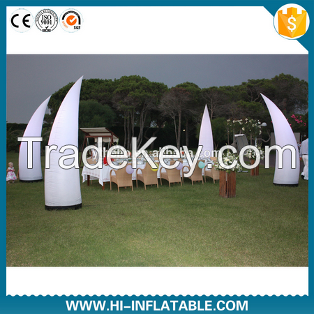 Colorful led lighted pillar inflatable for event wedding decoration