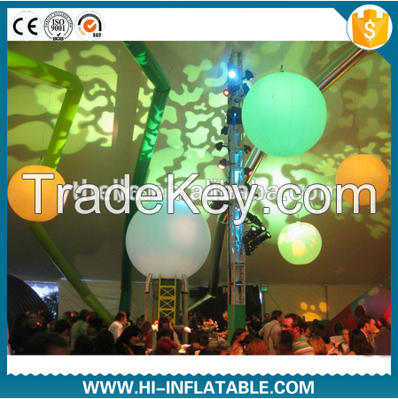 Colorful led light air blown ball inflatable for event stage decoration