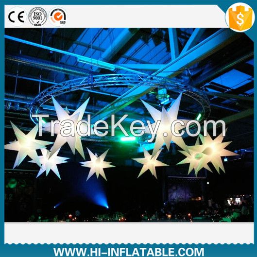 Hot sale led lighting inflatable star for party decoration