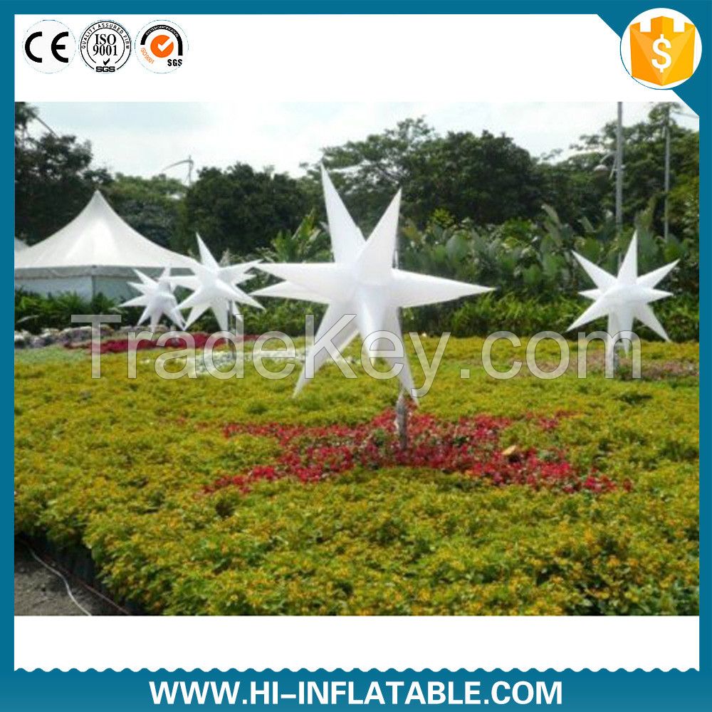 Hot sale led lighting inflatable star for party decoration