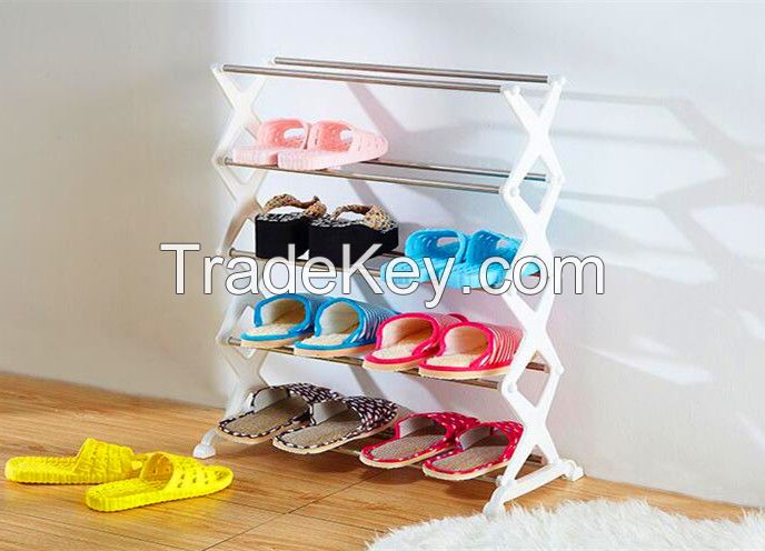 Stainless steel 5 layer cheap shoe rack
