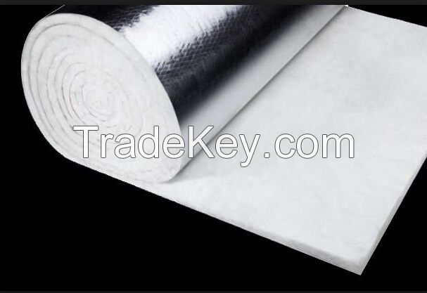 Environmental formaldehyde-free white glass wool blanket for heating insulation
