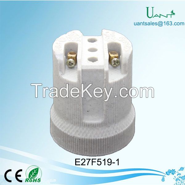 Wholesale China Factory Lighting Accessories E27 F519 Porcelain Lampholder