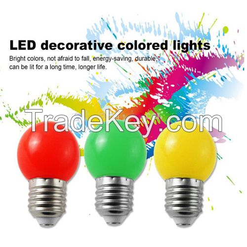 IP65 G45 E27 1w color led bulb with decorative led bulb