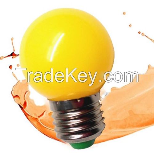colour mini bulb 2016 new 180 degree pc cover led bulb e27 0.5W 1W led colour mini bulb