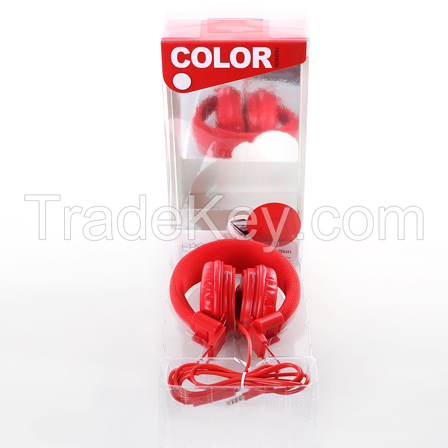 New colorful foldable headphone for mobile phone with mic