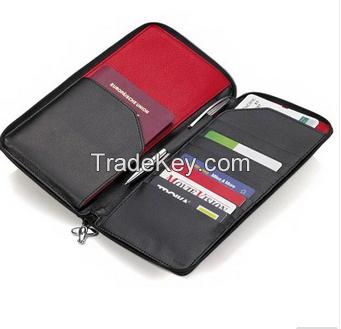 Genuine leather passport wallet travel wallet