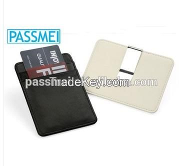 Custom High Quality Genuine Cowhide Leather Rfid Blocking Money Clip Wallet 