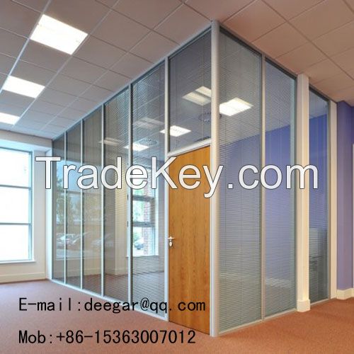 Aluminum Frame Office Glass Partition, Glazed partition