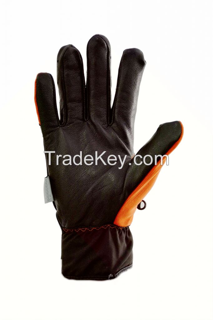 Goat Leather Anti-Slip Mechanic Glove Safety Glove Work Glove