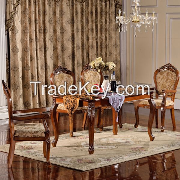 Solid rubber wood dining room chairs banquet chair