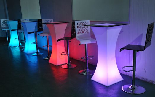 led acrylic cocktail table