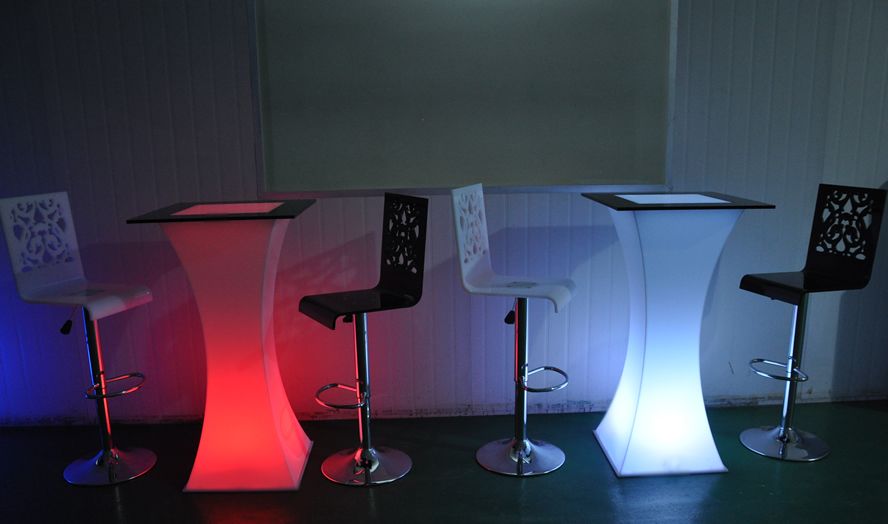 led acrylic cocktail table