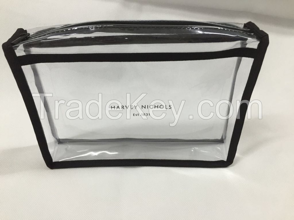 clear EVA/PVC/TPU makeup bag, heat sealed