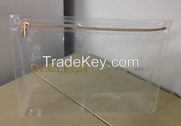 clear EVA/PVC/TPU makeup bag, heat sealed