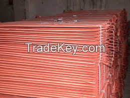 Copper cathodes 99.9% purity