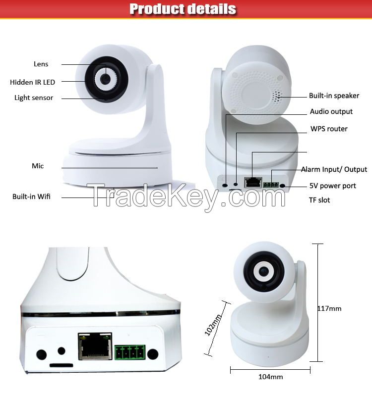 2016 new design 720p mini smart home security oem wifi ip camera