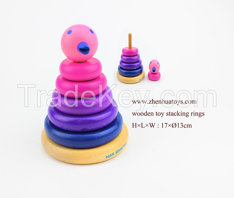 Natural Stacking Rings Baby Toy - Multi-Colored Rings Non-Toxic For Safety