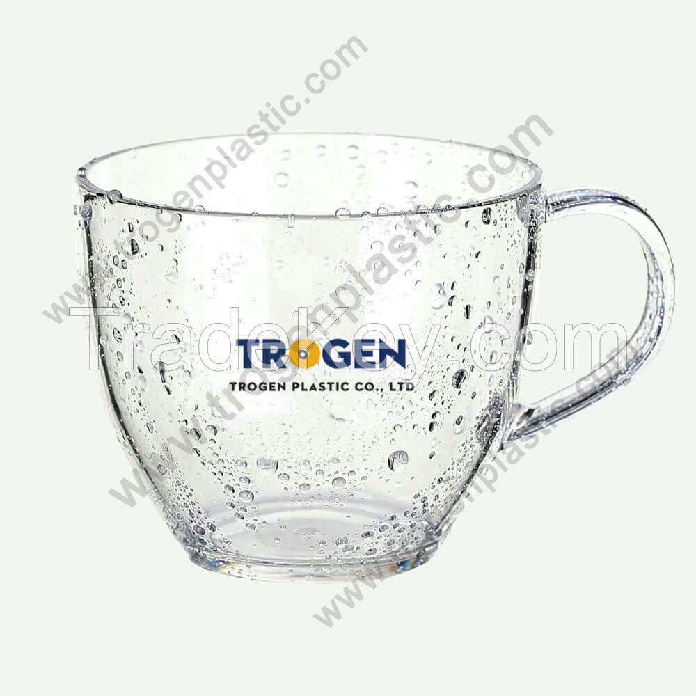 Customized Plastic coffee mugs cups with handle food grade BPA free