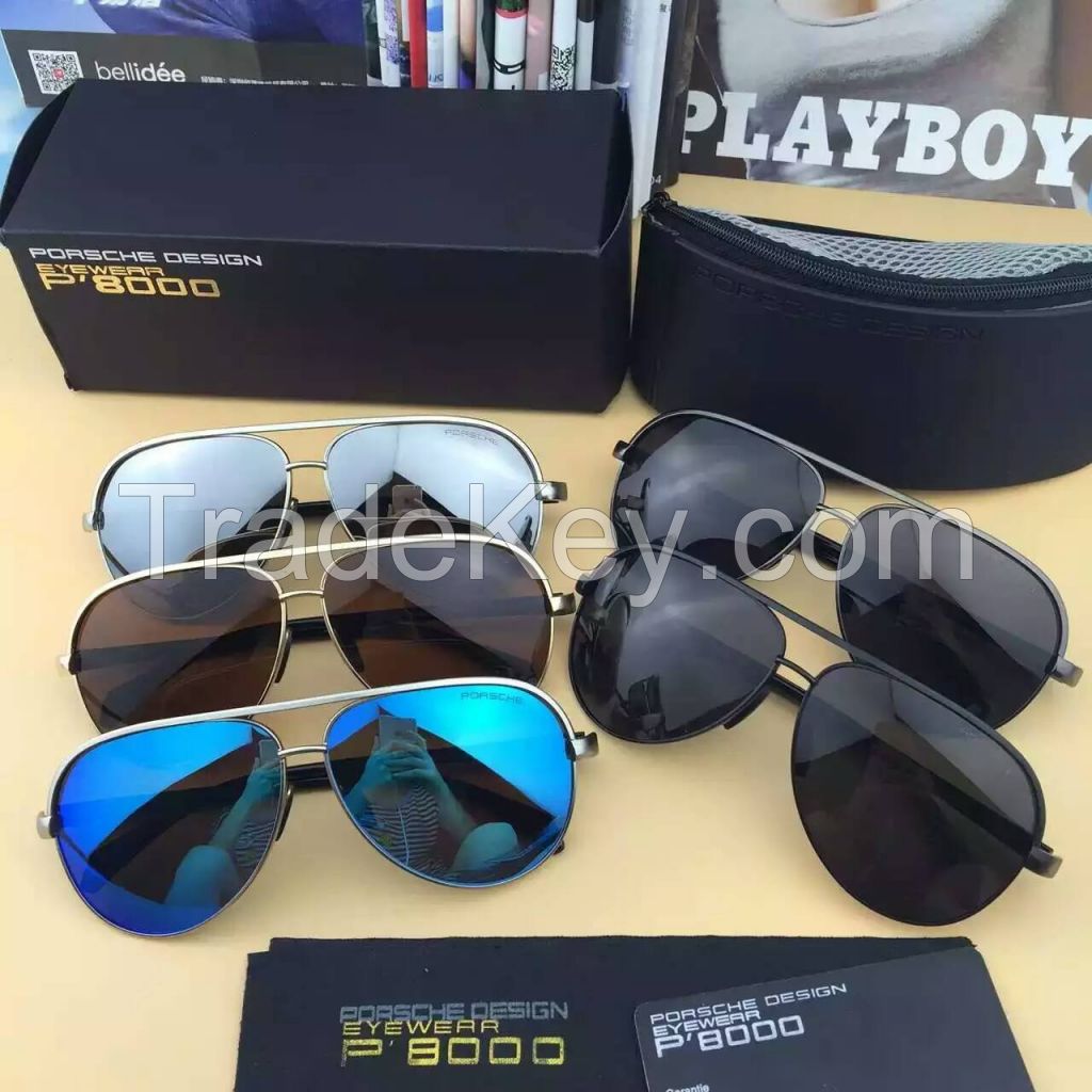 Porsche8608 fashion sunglasses polarized sunglasses reflective color film cool sunglasses big frame glasses chauffeur-driven pilot yurt