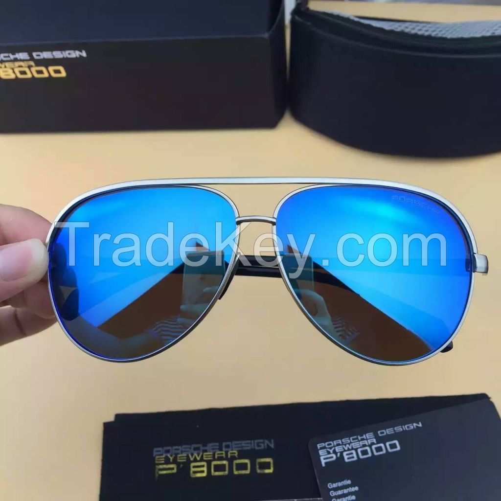 Porsche8608 fashion sunglasses polarized sunglasses reflective color film cool sunglasses big frame glasses chauffeur-driven pilot yurt