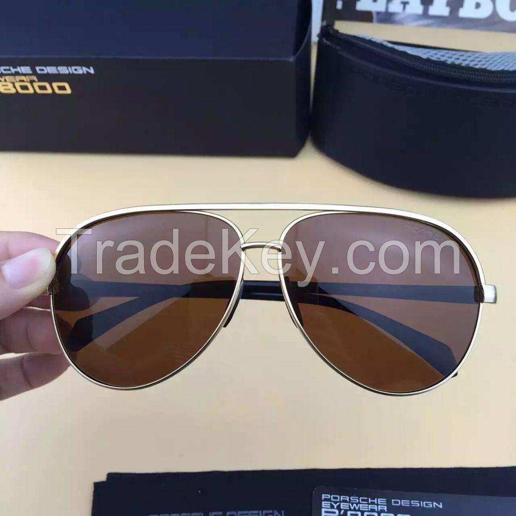 Porsche8608 fashion sunglasses polarized sunglasses reflective color film cool sunglasses big frame glasses chauffeur-driven pilot yurt