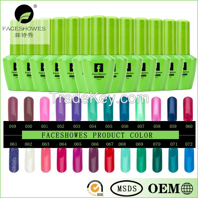 Faceshowes 200 colour 7ml/15ml easily soak off gel uv led nail polish