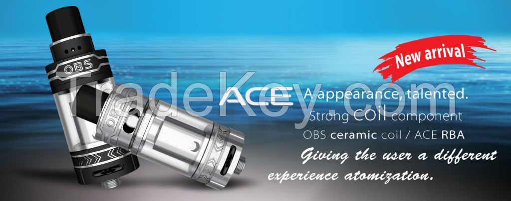 2016 authentic Newly launch OBS ACE Sub Ohm Tank Ceramic Coil Atomizer