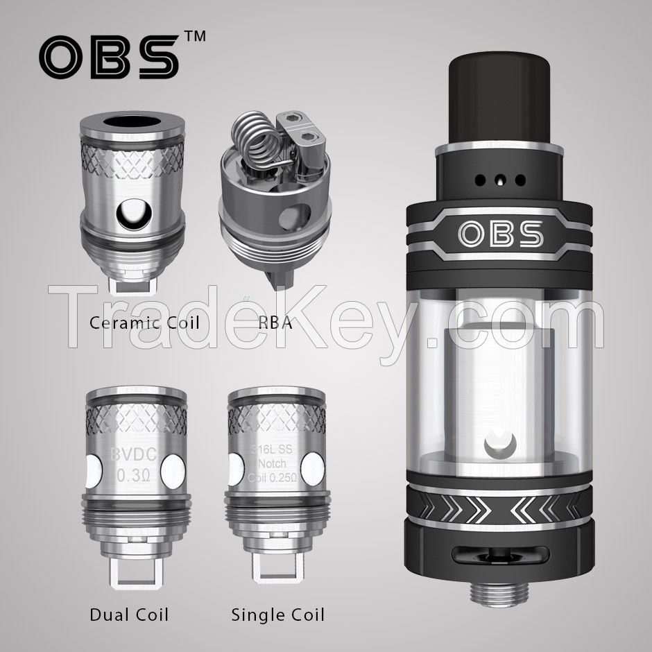 2016 authentic Newly launch OBS ACE Sub Ohm Tank Ceramic Coil Atomizer