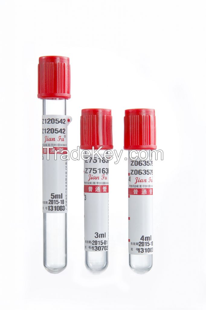 Plain tubes supply in hospital or labatory