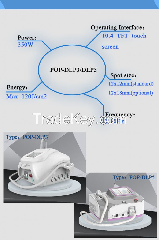 808/810nm diode laser permanent hair removal