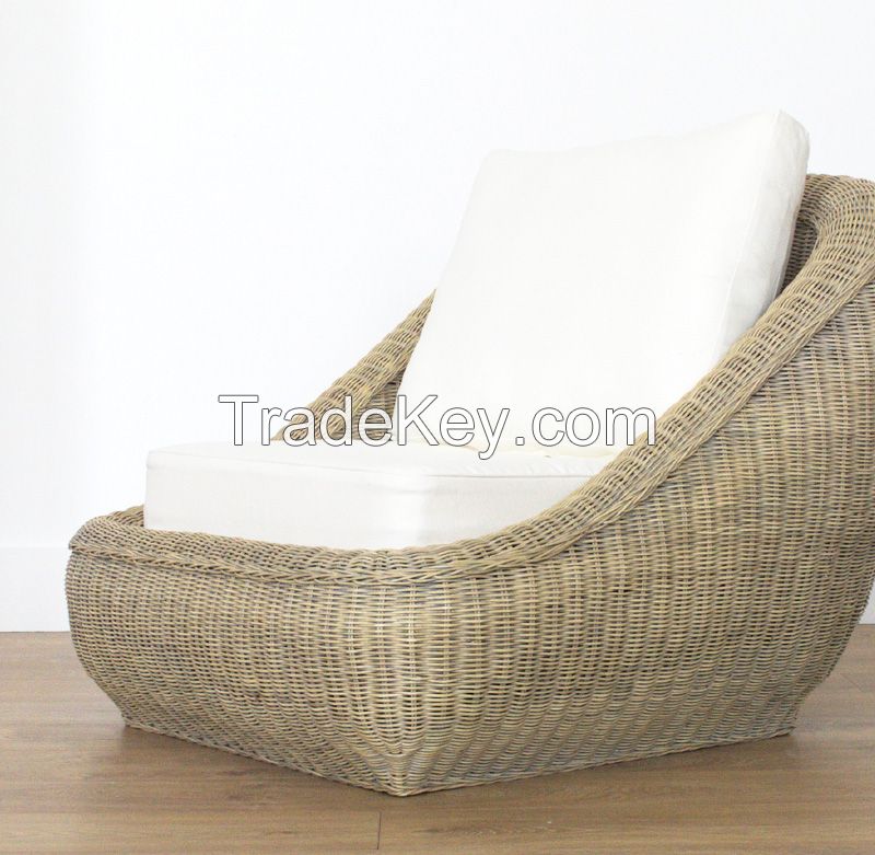 Natural rattan armchair, model MRW-POL-09