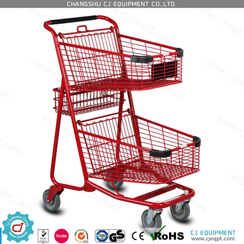 Plastic shopping trolley cart