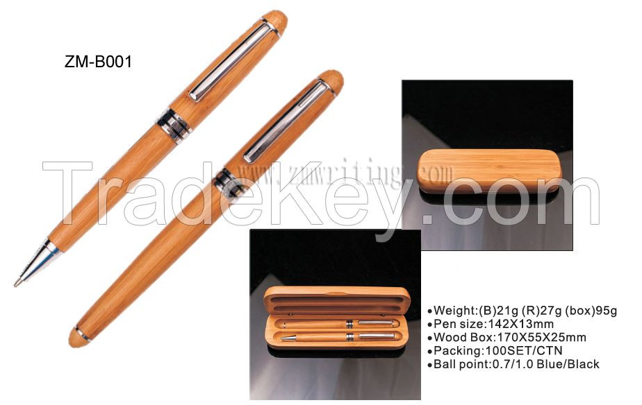 Bamboo pen set