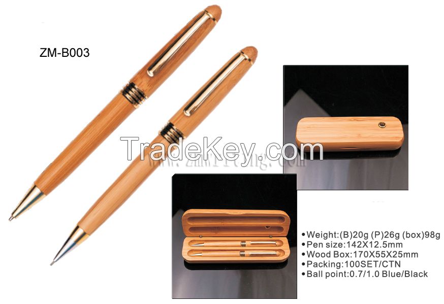 Bamboo pen set