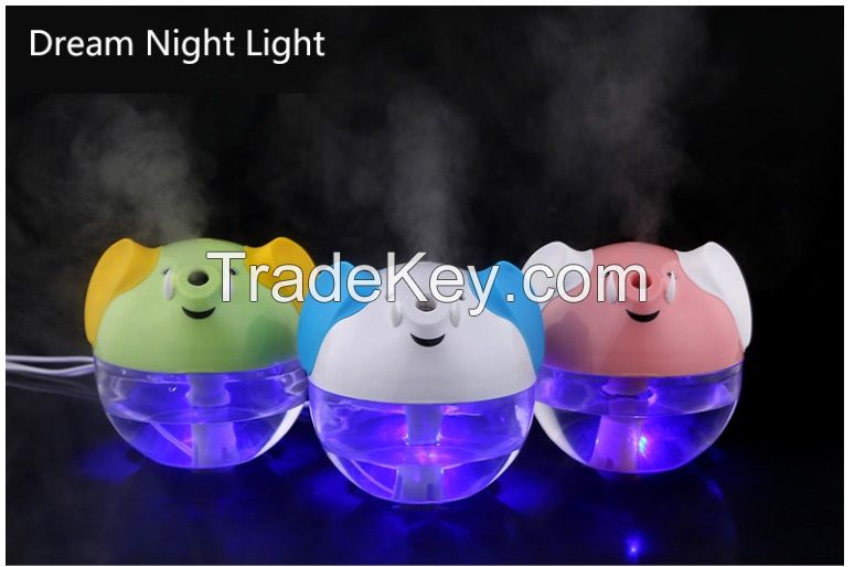 230ml 3 colours ultrasonic Mini USB Humidifier with LED Light/ ultraso