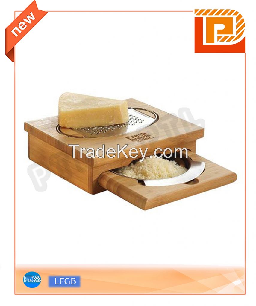 Deluxe wooden cheese peeler with active holder 