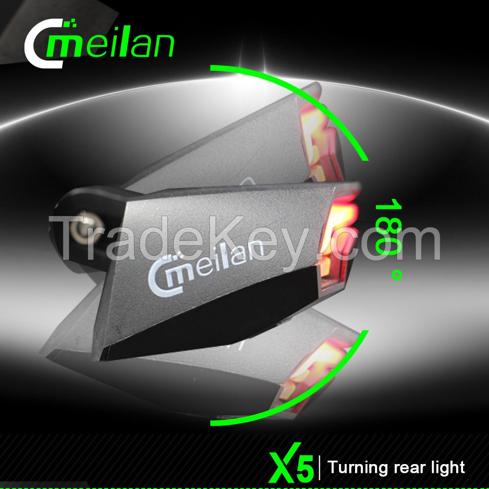 Meilan X5 turn signal laser wireless remote control bicycle rear light