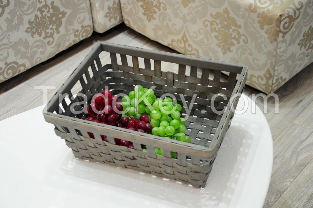Hot trendy cheap woodchip fruit storage basket